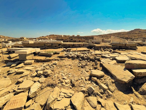 The Terrace of the Lions at the archaeological site of Delos