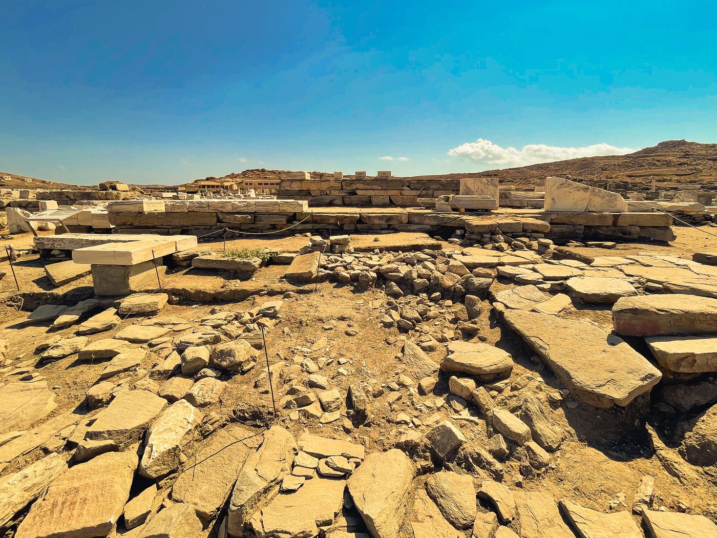 The Terrace of the Lions at the archaeological site of Delos