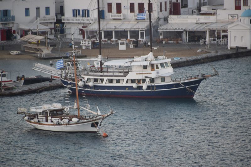 A view of the Mykonos Views hotel in Mykonos, Greece, showcasing the scenic surroundings.