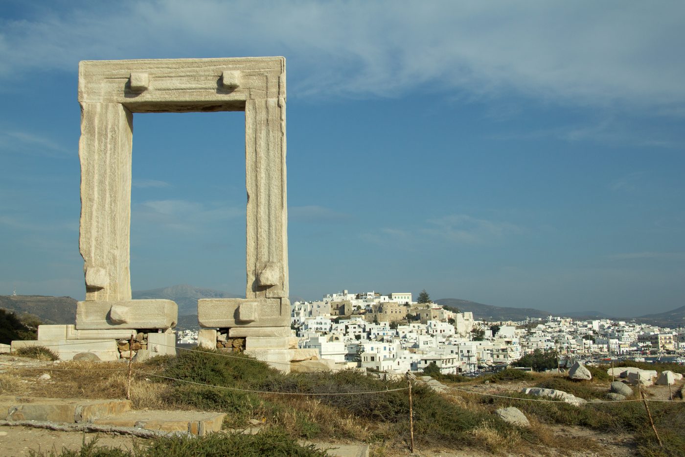 The Portara gate of the unfinished Temple of Apollo on Naxos