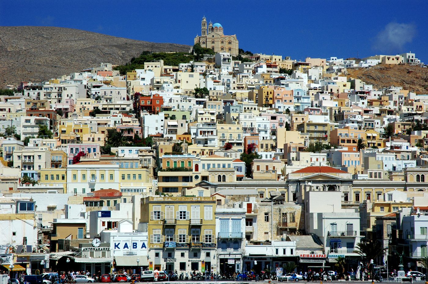 The neoclassical town of Hermoupolis, capital of Syros